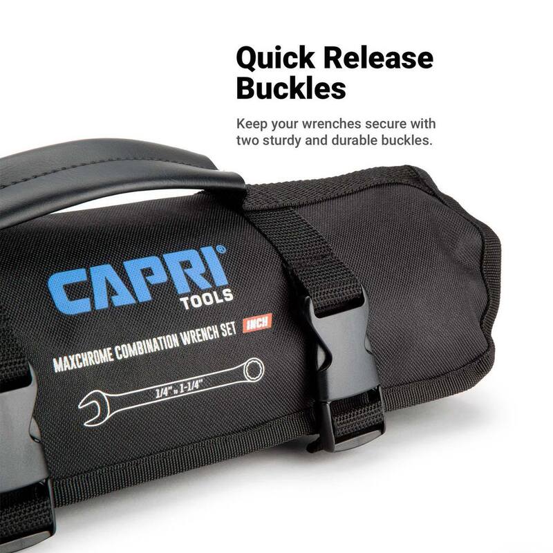 Capri Tools SAE Wrench Roll Up Pouch (17-Pocket) - CP11495-POUCH
