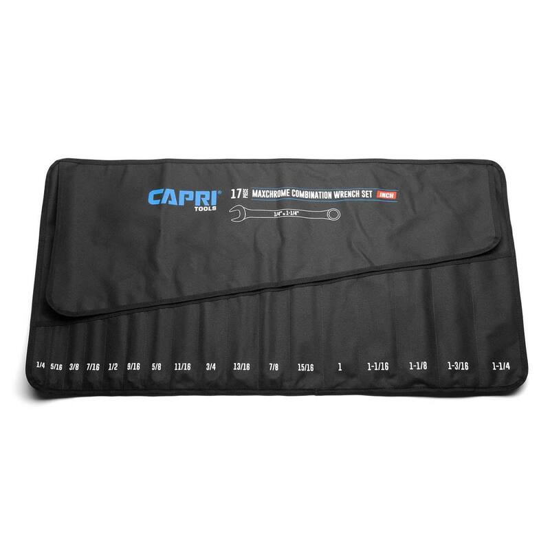 Capri Tools SAE Wrench Roll Up Pouch (17-Pocket) - CP11495-POUCH