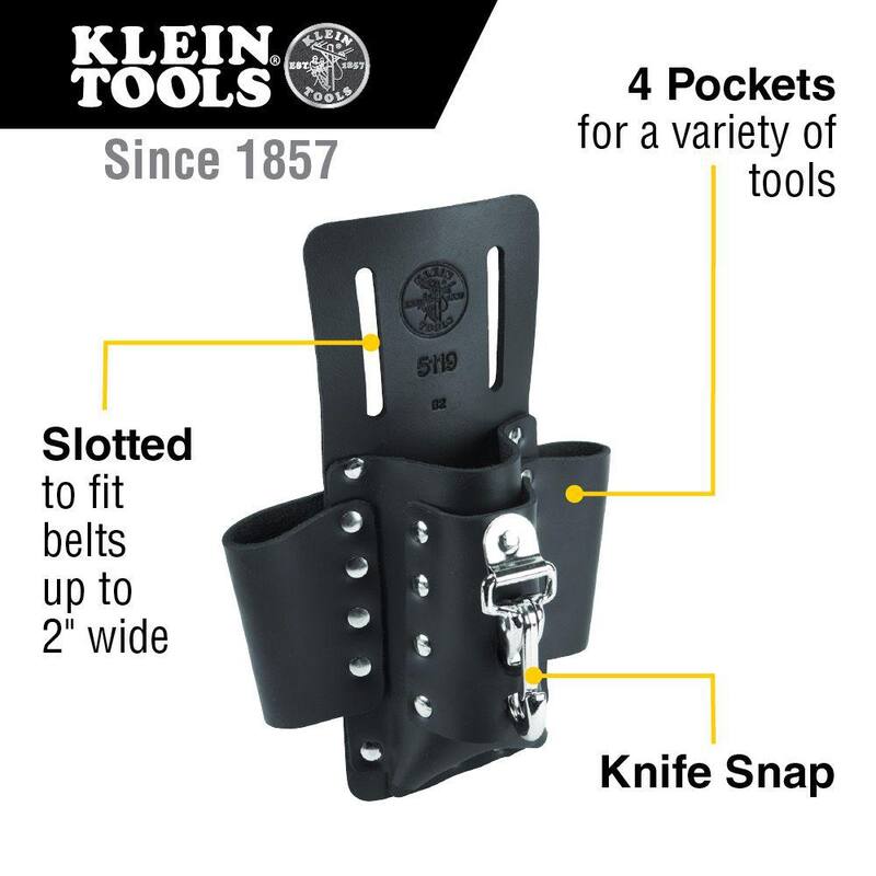 Klein Tools 4 Pocket Tool Pouch 6-1/2-Inch x 8-1/2-Inch - 5119