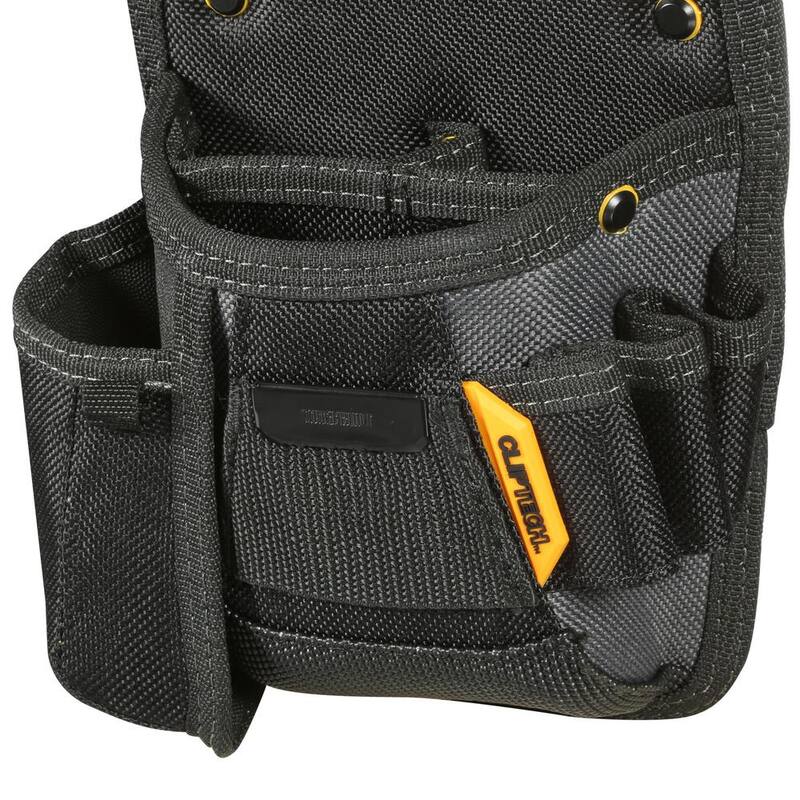 TOUGHBUILT 8-pocket Universal Pouch with Utility Knife Pocket and ClipTech-integrated, rivet construction for Pro-grade jobs - TB-CT-26