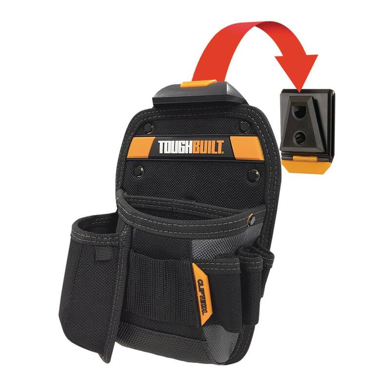 TOUGHBUILT 8-pocket Universal Pouch with Utility Knife Pocket and ClipTech-integrated, rivet construction for Pro-grade jobs - TB-CT-26