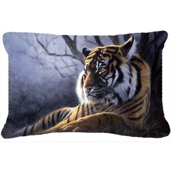 Carolines Treasures Carolines Treasures BDBA0251PW1216 Bengal Tiger by Daphne Baxter Fabric Decorative Pillow - BDBA0251PW1216
