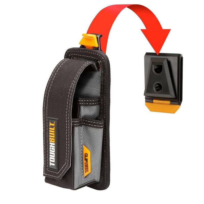 TOUGHBUILT 4" 5-Compartment Meter/Tester Pouch, Black for Master electricians with ClipTech and reinforced construction - TB-CT-34-B