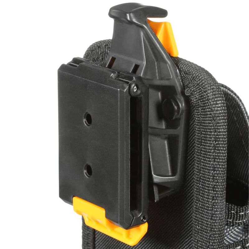 TOUGHBUILT 4" 5-Compartment Meter/Tester Pouch, Black for Master electricians with ClipTech and reinforced construction - TB-CT-34-B