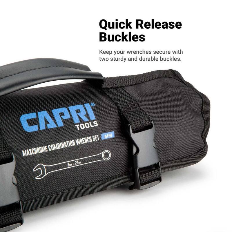 Capri Tools Metric Wrench Roll Up Pouch (19-Pocket) - CP11390-POUCH