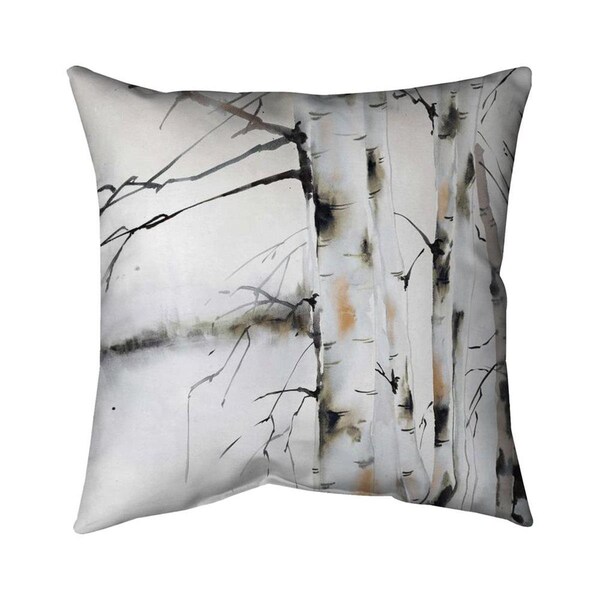 Fondo 26 x 26 in. Winter Birches-Double Sided Print Indoor Pillow - FO3336581