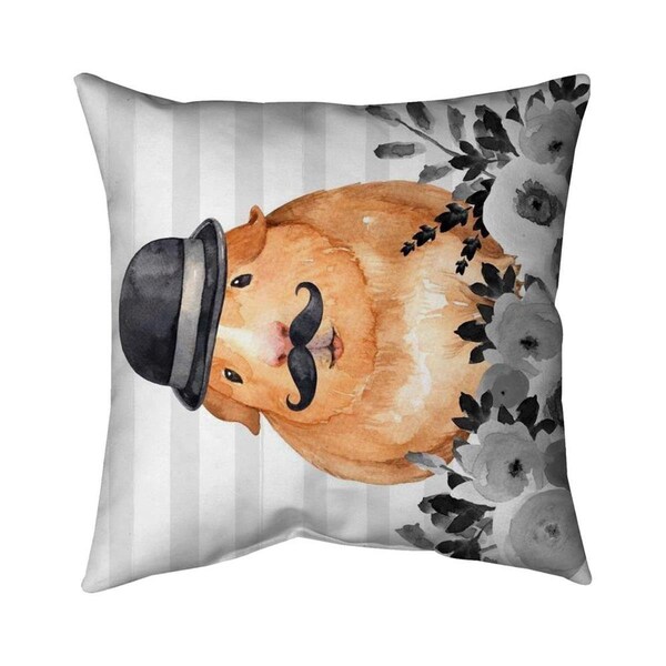 Begin Home Decor 26 x 26 in. Guinea Pig Detective-Double Sided Print Indoor Pillow - 5541-2626-CH6