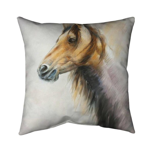 Begin Home Decor 20 x 20 in. Wild Horse-Double Sided Print Indoor Pillow - 5541-2020-AN333