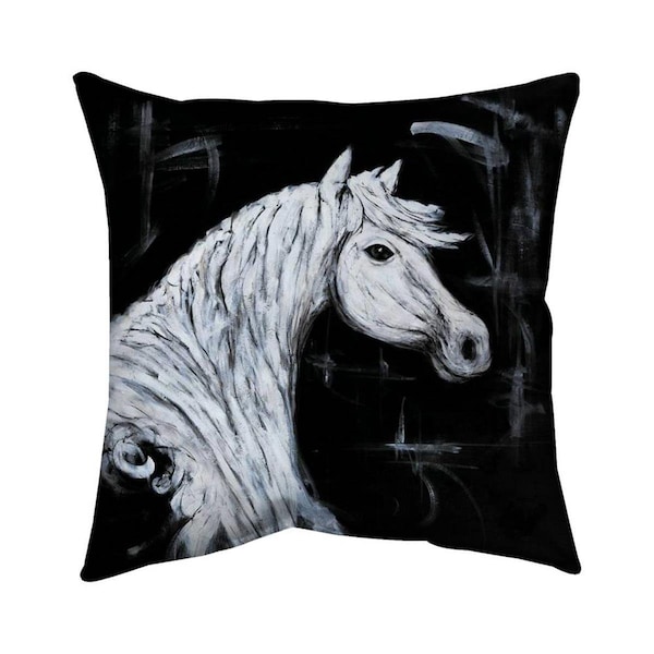 Fondo 26 x 26 in. Horse Profile View-Double Sided Print Indoor Pillow - FO2774078