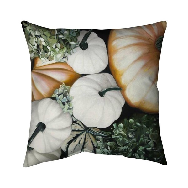 Fondo 20 x 20 in. Fall Pumpkins-Double Sided Print Indoor Pillow - FO2796346