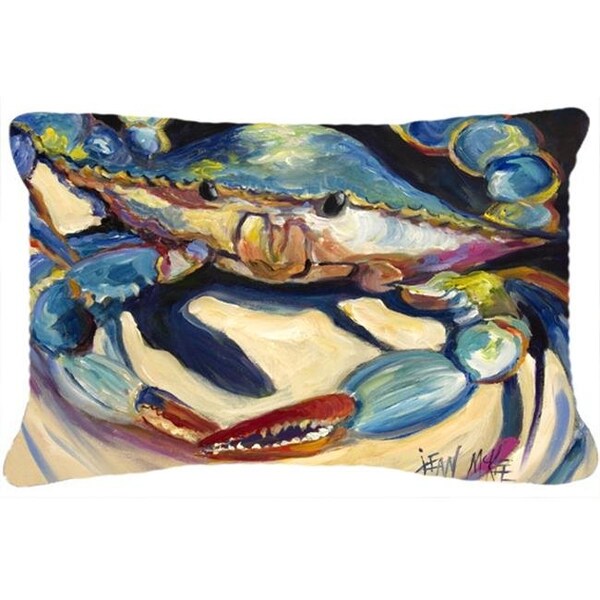 Carolines Treasures Carolines Treasures JMK1094PW1216 Blue Crab Canvas Fabric Decorative Pillow - JMK1094PW1216