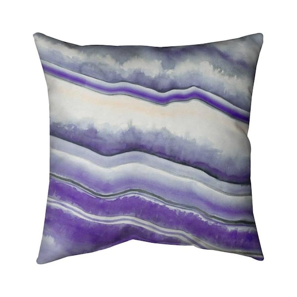 Fondo 20 x 20 in. Purple Geode-Double Sided Print Indoor Pillow - FO2792853