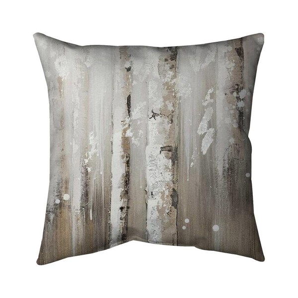 Fondo 26 x 26 in. Delicate Birch Trees-Double Sided Print Indoor Pillow - FO2778711