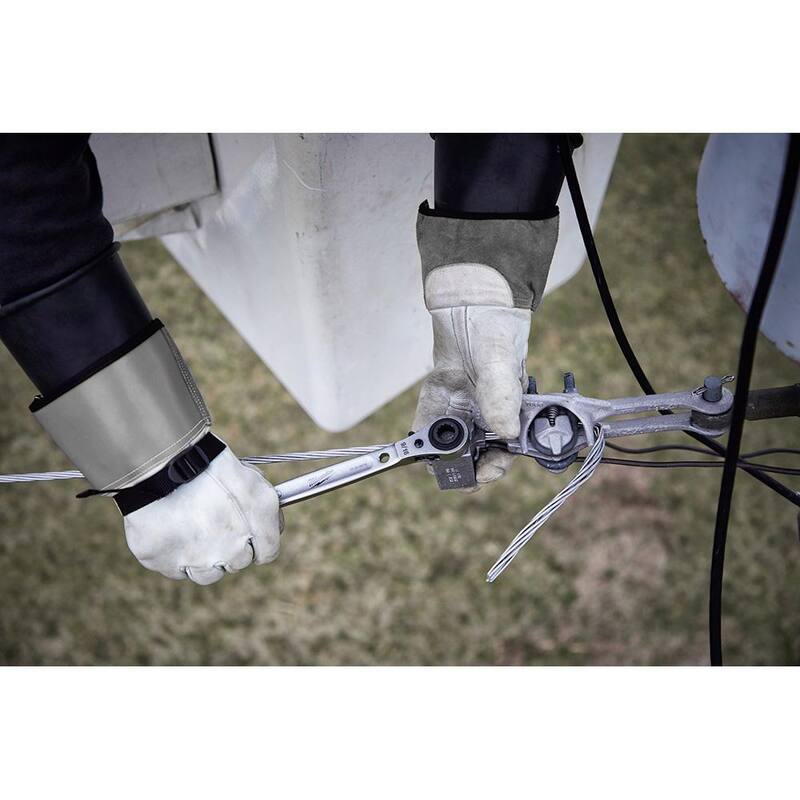 Milwaukee Lineman's Aerial Tool Apron with Lineman's 5-In-1 Ratcheting Wrench with Smooth Strike Face (2-Piece) - 48-22-8290-48-22-9216