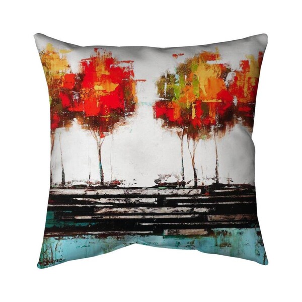 Fondo 20 x 20 in. Modern Style Trees-Double Sided Print Indoor Pillow - FO2791625