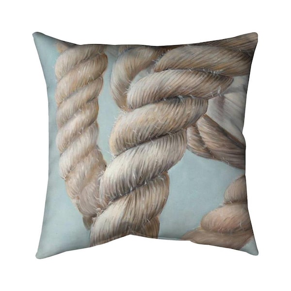 Begin Home Decor 20 x 20 in. Boat Rope Knot Closeup-Double Sided Print Indoor Pillow - 5541-2020-CO85