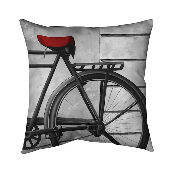 Begin Home Decor 20 x 20 in. Rear Bicycle-Double Sided Print Indoor Pillow - 5541-2020-TR59-1