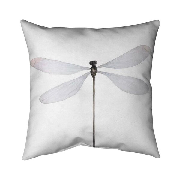 Begin Home Decor 26 x 26 in. Minimalist Dragonfly-Double Sided Print Indoor Pillow - 5541-2626-AN460