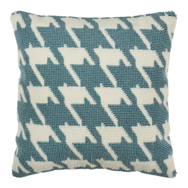 Safavieh 20 x 20 in. Hanne Houndstooth Ivory Throw Pillows with Celadon - PPL250A-2020