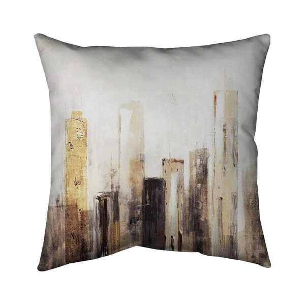 Begin Home Decor 20 x 20 in. Earthy Tones City-Double Sided Print Indoor Pillow - 5541-2020-CI138