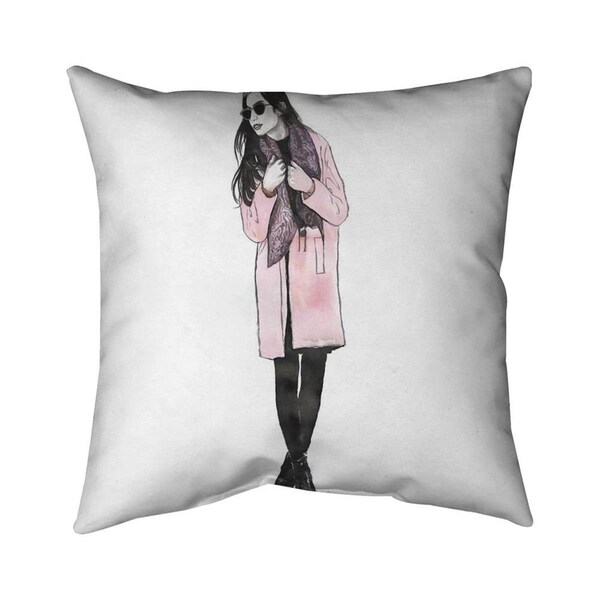 Fondo 26 x 26 in. Woman Spring Look-Double Sided Print Indoor Pillow - FO2794269