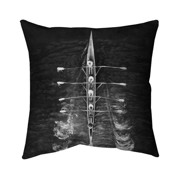Begin Home Decor 20 x 20 in. Rowing Boat-Double Sided Print Indoor Pillow - 5541-2020-SP43