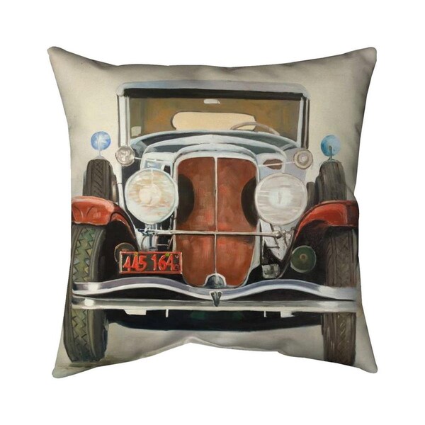 Fondo 20 x 20 in. Vintage Luxury Car-Double Sided Print Indoor Pillow - FO3332739