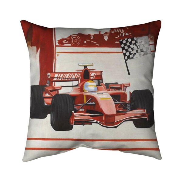 Fondo 26 x 26 in. Formule 1 Car-Double Sided Print Indoor Pillow - FO2773860