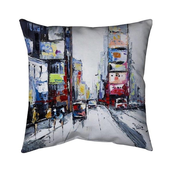 Fondo 20 x 20 in. Time Square-Double Sided Print Indoor Pillow - FO2798708