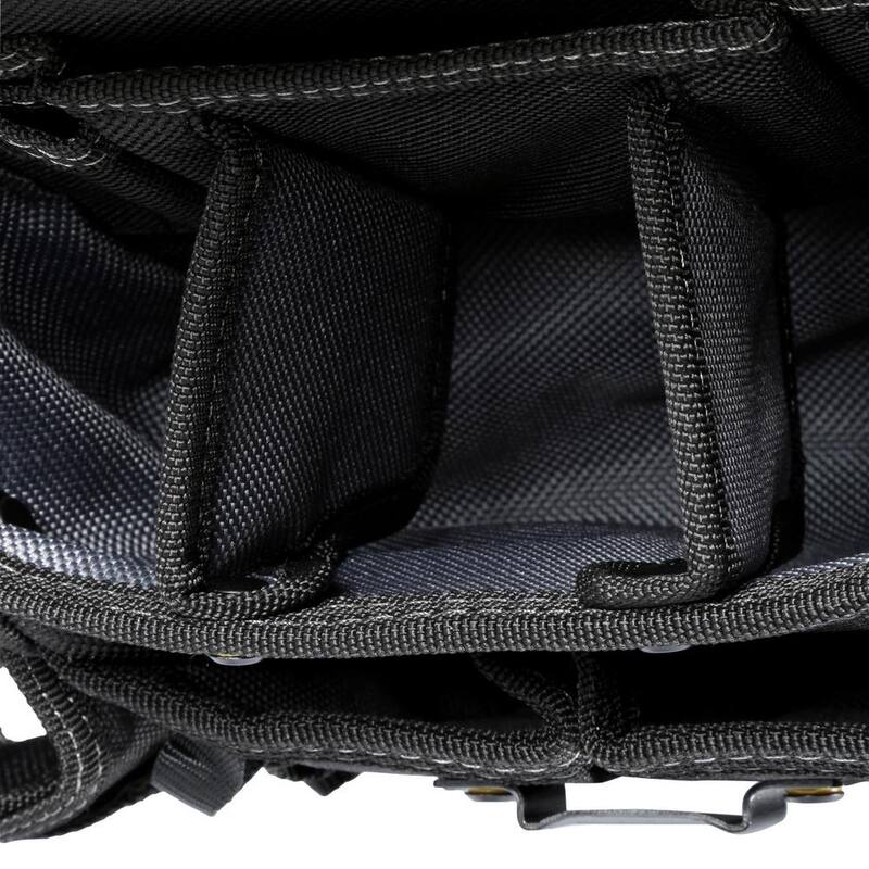 TOUGHBUILT Journeyman Electrician Pouch + Shoulder Strap in Black, with ClipTech Hub, 21-pockets and rugged 6-layer construction - TB-CT-114