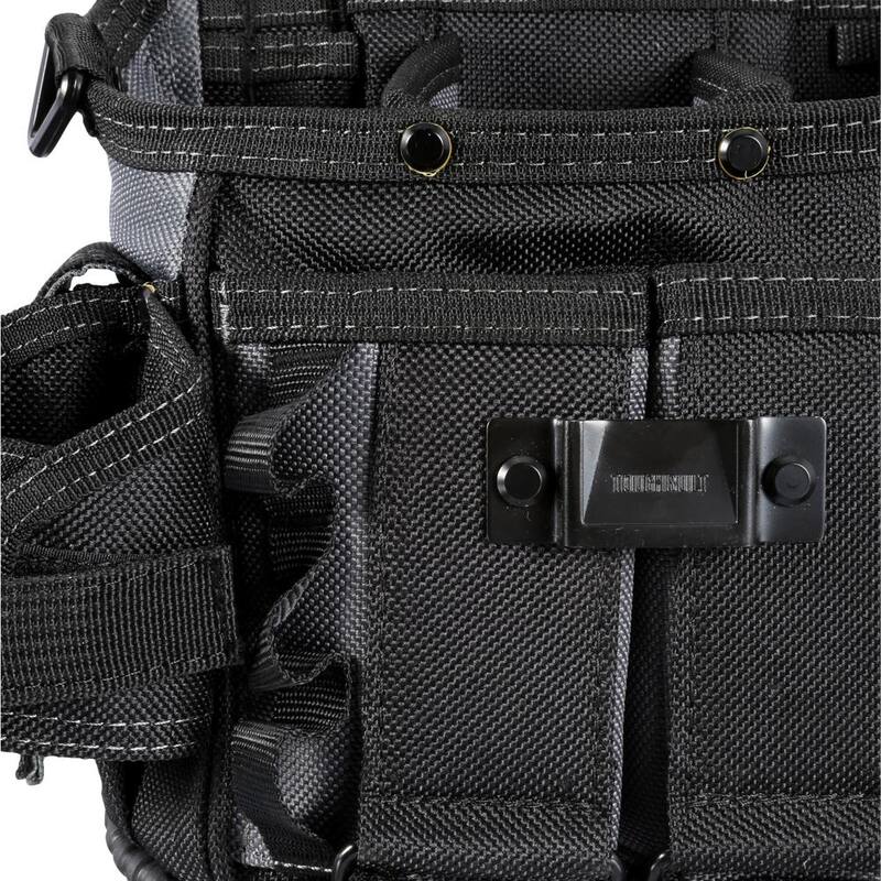TOUGHBUILT Journeyman Electrician Pouch + Shoulder Strap in Black, with ClipTech Hub, 21-pockets and rugged 6-layer construction - TB-CT-114