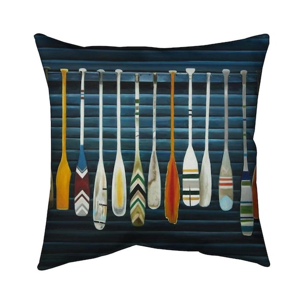 Begin Home Decor 26 x 26 in. Paddles-Double Sided Print Indoor Pillow - 5541-2626-SP63