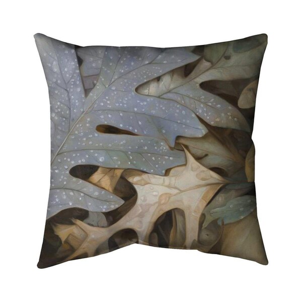Begin Home Decor 26 x 26 in. Autumn Leaves-Double Sided Print Indoor Pillow - 5541-2626-FL376