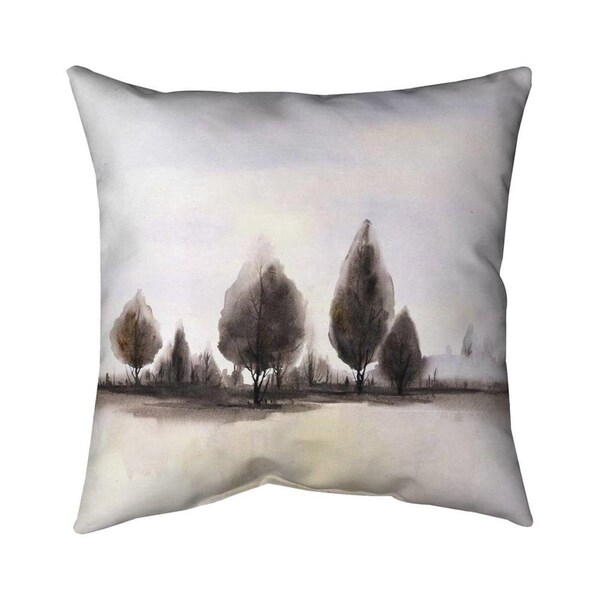 Fondo 26 x 26 in. Landscape of Trees-Double Sided Print Indoor Pillow - FO2781969