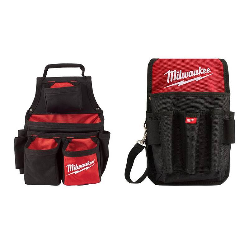 Milwaukee 13 in. Carpenters Pouch with 9-Pocket Utility Pouch (2-Piece) - 48-22-8121-48-22-8119