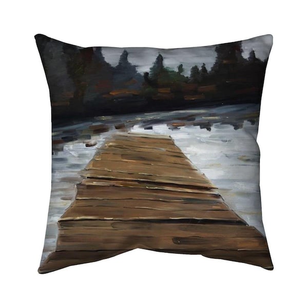 Begin Home Decor 20 x 20 in. Dock & Lake-Double Sided Print Indoor Pillow - 5541-2020-CO109