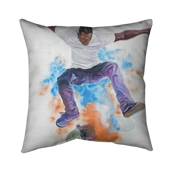 Fondo 26 x 26 in. Skater-Double Sided Print Indoor Pillow - FO2795853