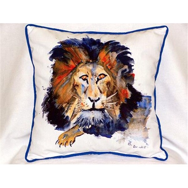 Betsy Drake Betsy Drake HJ168 Lion Large Indoor & Outdoor Pillow 18 x 18 - HJ168