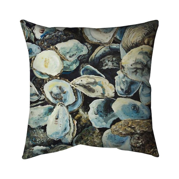 Fondo 26 x 26 in. Oyster Shells-Double Sided Print Indoor Pillow - FO2772096