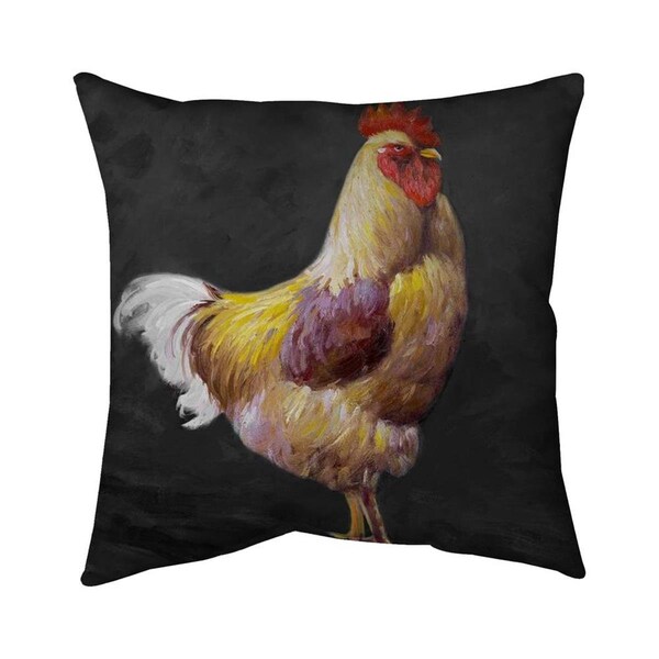 Begin Home Decor 20 x 20 in. Beautiful Rooster 2-Double Sided Print Indoor Pillow - 5541-2020-AN200-1