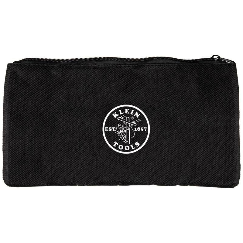 Klein Tools 13 in. Zipper Pouch Bag for Tone and Probe PRO Kit, Black Nylon - VDV770-500