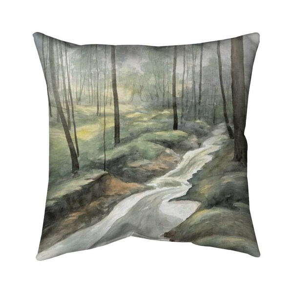 Begin Home Decor 26 x 26 in. Waterfall-Double Sided Print Indoor Pillow - 5541-2626-LA168