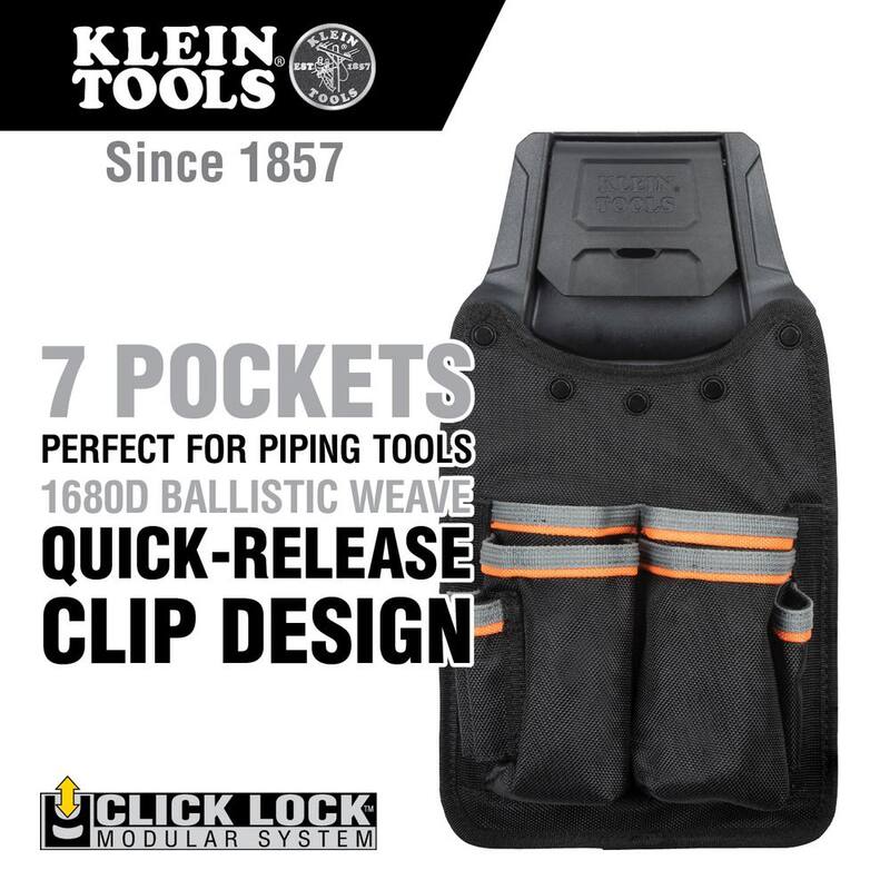 Klein Tools Tradesman Pro Modular Piping Pouch with Belt Clip - 55912