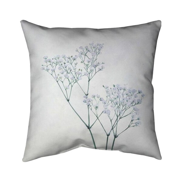 Begin Home Decor 20 x 20 in. Babys-Breath Flowers-Double Sided Print Indoor Pillow - 5541-2020-FL324