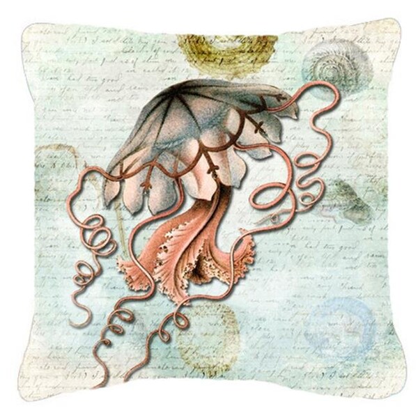 Carolines Treasures Carolines Treasures SB3044PW1414 14 x 14 in. Jellyfish Fabric Decorative Pillow - SB3044PW1414
