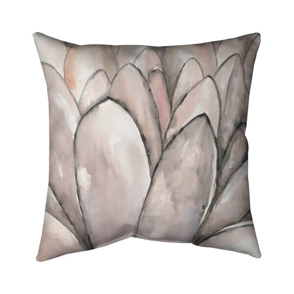 Begin Home Decor 26 x 26 in. Blush Pink Flower-Double Sided Print Indoor Pillow - 5541-2626-FL334