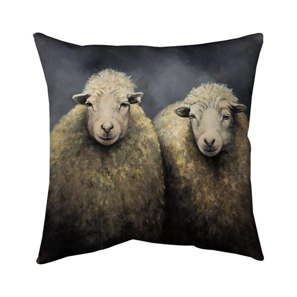Begin Home Decor 20 x 20 in. Wool Sheeps-Double Sided Print Indoor Pillow - 5541-2020-AN212