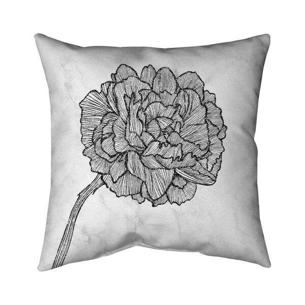 Begin Home Decor 26 x 26 in. Bright Peony-Double Sided Print Indoor Pillow - 5541-2626-FL300