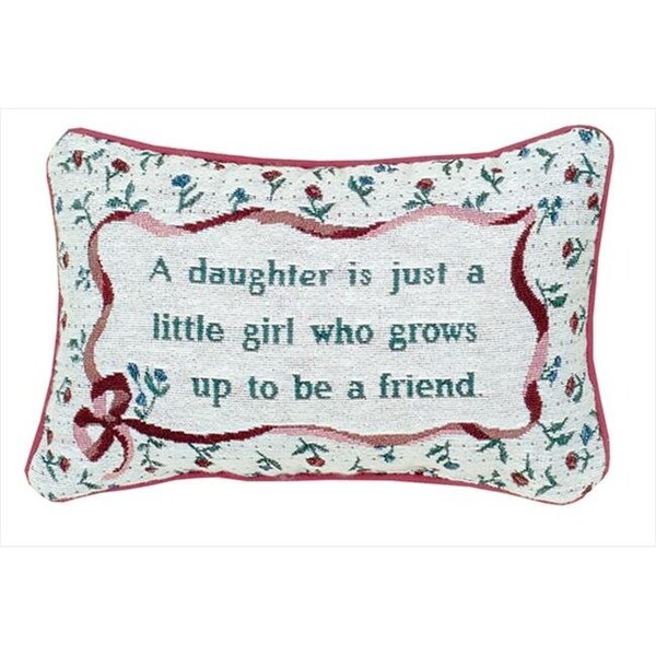Manual Woodworkers & Weavers Manual Woodworkers and Weavers TWDAUG Daughter Tapestry Pillow Sentimental Filled With Recycled Fibers 12.5 X 8.5 in. Poly Blend - TWDAUG