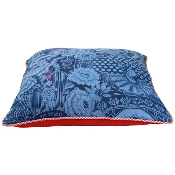 Heritage Lace 24 x 24 in. Pip Studio Wallpower Pillow Cover, Denim - 51.040.077